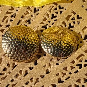 Gold Textured Earrings